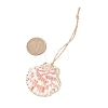 Electroplate Sea Shell Pendant Decorations HJEW-JM04620-3