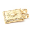 Brass Micro Pave Cubic Zirconia Pendants KK-U053-20G-05-2