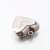 Original Color 304 Stainless Steel Heart Pendants STAS-E078-05-2