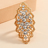 Geometric Hollow Alloy Rhinestone Finger Rings DY9557-1-1