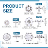 70Pcs 5 Styles Alloy Rhinestone Shank Buttons BUTT-FG0001-67-2