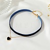 Alloy & Velvet Heart Pendant Choker Necklaces for Women WGC7319-03-1