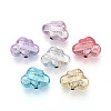 Textured Plating Opaque Acrylic Beads PACR-T018-09M-1