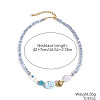Ocean Porcelain & Plastic Pearl & Glass Shell Shape Fish Beaded Necklaces FS-WG8B806-04-1