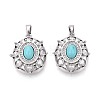 Dyed Synthetic Turquoise Pendants KK-N287-20P-1