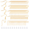 Beebeecraft 100Pcs 5 Style Brass Earring Hooks KK-BBC0012-33-1