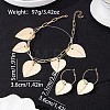 Alloy Heart Charm Necklaces & Hoop Earring Sets for Women WG0FBAA-01-2