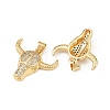 Brass Micro Pave Clear Cubic Zirconia Pendants KK-F919-31A-G-2