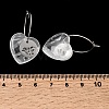 Natural Quartz Crystal & 304 Stainless Steel Hoop Earrings for Women EJEW-G475-02P-01-5