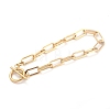 Ion Plating(IP) 304 Stainless Steel Paperclip Chain Bracelets BJEW-O186-03G-7