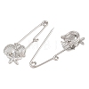 Starfish & Shell Shape & Conch 304 Stainless Steel Safety Pins Brooch Findings SA-CBA098D-16J-P01-2