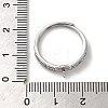 Rhodium Plated 925 Sterling Silver Micro Pave Cubic Zirconia Adjustable Ring Settings STER-NH0001-63P-4