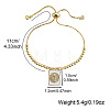 Adjustable Brass Box Chain Slider Bracelets GV3572-4