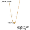 Polygon with Rhombus 304 Stainless Steel Shell Pendant Necklaces STAS-OY009-39G-2