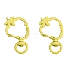 Spray Painted Strawberry Spring Ring Clasps PW-WGB8233-04-1