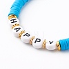 Handmade Polymer Clay Heishi Beads Stretch Bracelets Sets BJEW-SZ0001-59-3