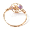 Natural Apatite & Garnet & Amethyst & Citrine Finger Rings RJEW-JR00801-5