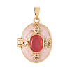 1Pc Brass Enamel Locket Pendants FIND-TA0010-71B-1