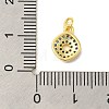 Real 18K Gold Plated Rack Plating Brass Micro Pave Cubic Zirconia Pendants Charms KK-S396-01D-3