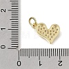 Brass Micro Pave Clear Cubic Zirconia Charms CU-L001-19G-06-3