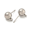 Non-Tarnish 304 Stainless Steel Stud Earring Findings STAS-O004-10F-P-2