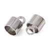 304 Stainless Steel Fold Over Crimp Cord Ends STAS-P434-05F-P-2