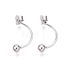 Anti-Tarnish Rhodium Plated 925 Sterling Silver Friction Ear Nuts STER-N016-28P-2