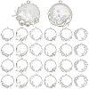 24Pcs 6 Styles Alloy Open Back Bezel Pendants FIND-SP0006-05-1