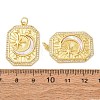 Brass Micro Pave Clear Cubic Zirconia Pendants KK-CBADE12-02B-G-3