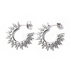 Non-Tarnish 304 Stainless Steel Sun Stud Earrings X-STAS-B034-13P-1