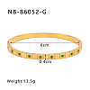 304 Stainless Steel Pave Cubic Zirconia Bangles FS-WG09E60-01-1