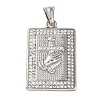 304 Stainless Steel Rhinestone Pendants STAS-P372-04P-1