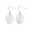 4 Pairs 4 Color Alloy Enamel Tropical Leaf Dangle Earrings EJEW-JE05105-3