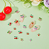 48Pcs 12 Styles Cherry Alloy Rhinestone Cabochons MRMJ-FH0001-29-4