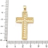 Brass Micro Pave Clear Cubic Zirconia Pendants KK-P352-02E-G-3