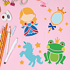 US 1 Set Fairy Tale Theme PET Hollow Out Drawing Painting Stencils DIY-MA0001-77-5