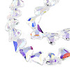 Electroplate Transparent Glass Beads Strands EGLA-N002-44-01-4