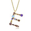 Brass Micro Pave Cubic Zirconia Pendant Necklaces NJEW-BB67040-E-1