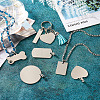 32Pcs 8 Style 201 Stainless Steel Stamping Blank Tag Pendants STAS-CW0001-10-18