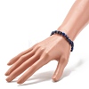 Natural Lapis Lazuli Nuggets Beads Stretch Bracelet BJEW-JB07144-03-3