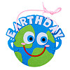 The Earth Day Theme DIY Non Woven Cloth Cartoon Earth-shaped Bag Kits DIY-WH0001-40-1