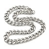 201 Stainless Steel Curb Chain Necklaces for Men NJEW-Q336-07A-P-4
