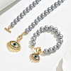 Alloy Rhinestone & Imitation Pearl Bracelets & Necklaces Sets FS-WG20ADC-03-1