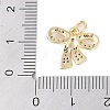 Rack Plating Brass Micro Pave Clear Cubic Zirconia Pendants KK-Z060-06G-01-3