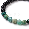 Natural Gemstone Beaded Stretch Bracelets for Women BJEW-TA00536-02-3