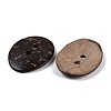 Carved Oval 2-hole Basic Sewing Button SHEL-K009-03-2