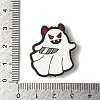 Halloween Themed Ghost with Knife Silicone Focal Beads SIL-M006-05C-3