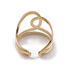 Ion Plating(IP) 304 Stainless Steel Wire Knot Open Cuff Rings for Women RJEW-G285-52G-3