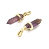 Natural Amethyst Double Terminal Pointed Pendant G-H097-01G-08-2