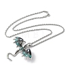 Alloy Enamel Dragon Pendant Necklaces LS-NJEW-V005-01AS-01-2